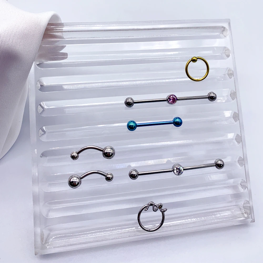 Hot Selling Acrylic Display Frame Umbilical Tongue Lip Nail Puncture Jewelry High Penetration Fine Polishing Display Frame
