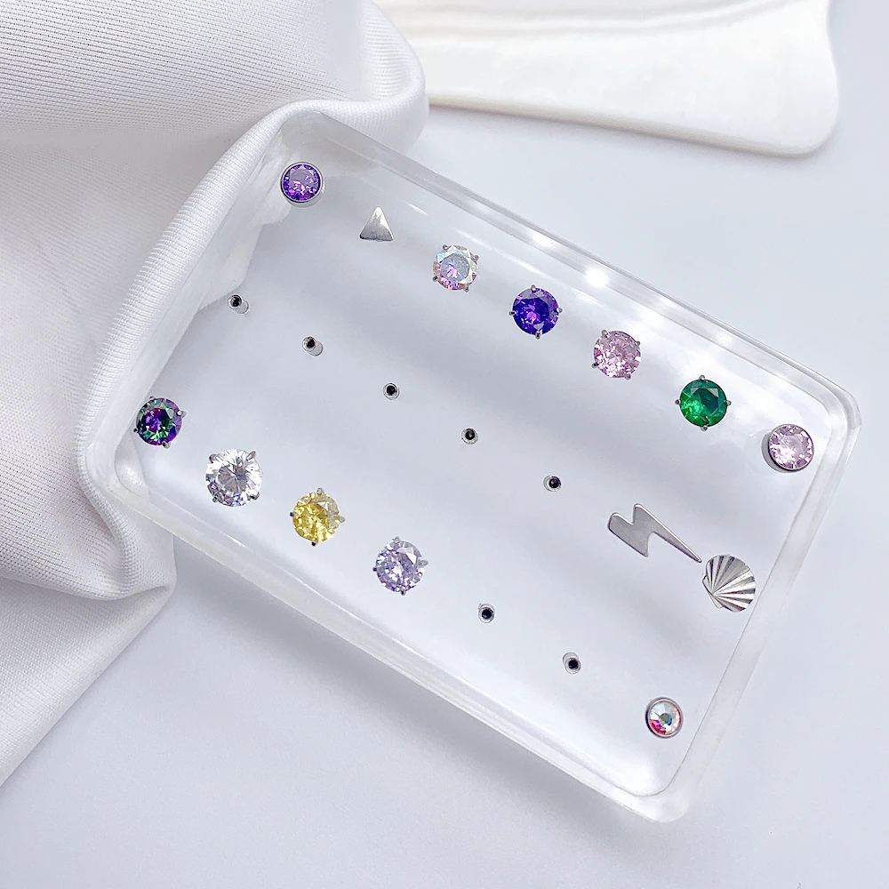 Hot Selling Acrylic Display Frame Umbilical Tongue Lip Nail Puncture Jewelry High Penetration Fine Polishing Display Frame