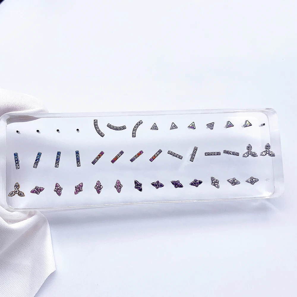 Hot Selling Acrylic Display Frame Umbilical Tongue Lip Nail Puncture Jewelry High Penetration Fine Polishing Display Frame