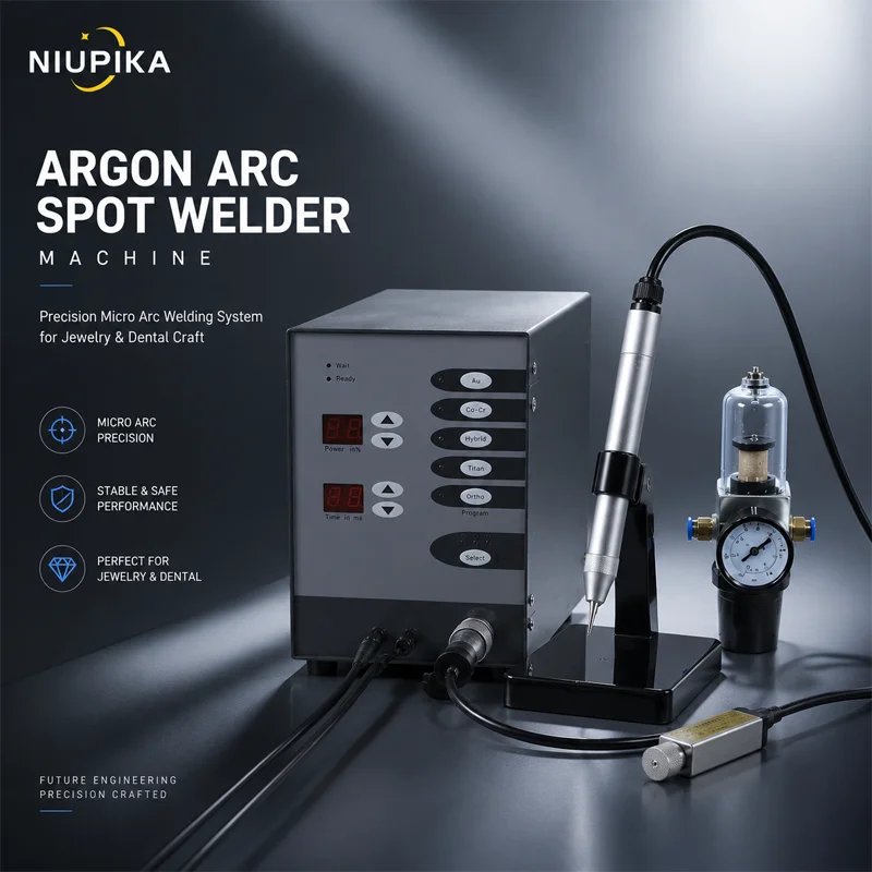 NIUPIKA ARGON ARC SPOT WELDER MACHINE PRECISION MICRO WELDING FOR JEWELRY GOLD SILVER TITANIUM DENTAL REPAIR METAL WORK PU 2027