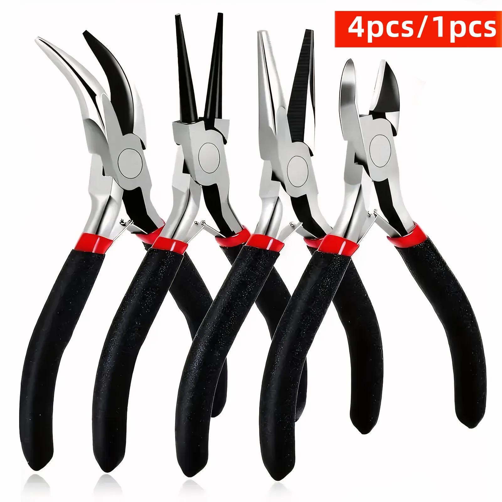 4pcs/1pcs Multifunctional Jewelry Pliers Manual Pointed-Nosed Pliers Oblique Pliers Mini Pointed-Nosed Pliers, For Jewelry Makin