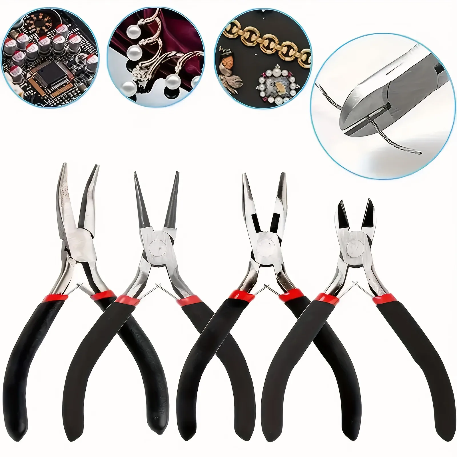 4pcs/1pcs Multifunctional Jewelry Pliers Manual Pointed-Nosed Pliers Oblique Pliers Mini Pointed-Nosed Pliers, For Jewelry Makin
