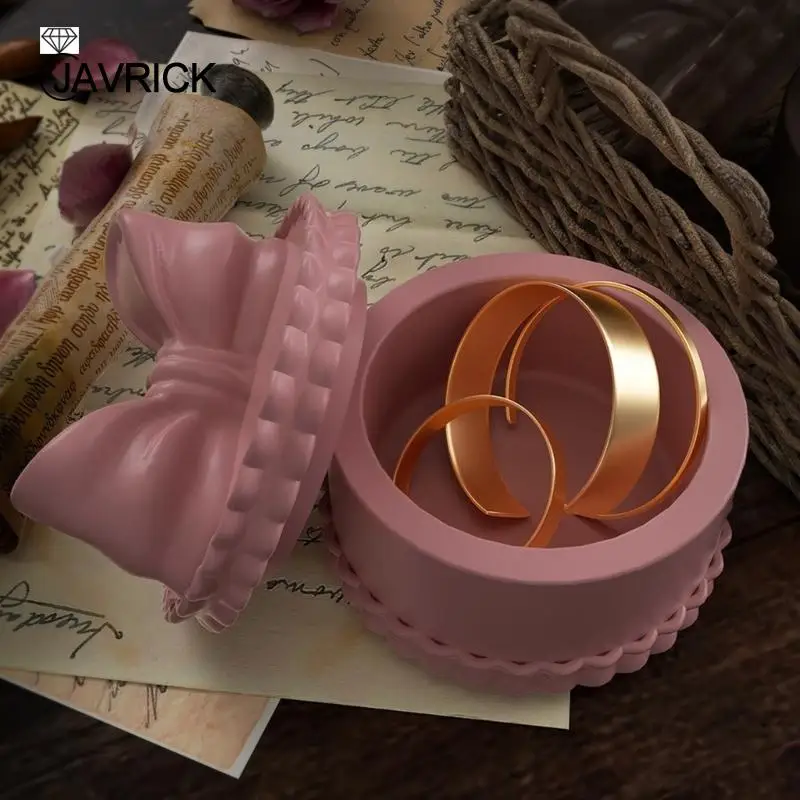 Silicone Mold Bowknot Jewelry Box Molds with Lid Cup Molds Home Decors
