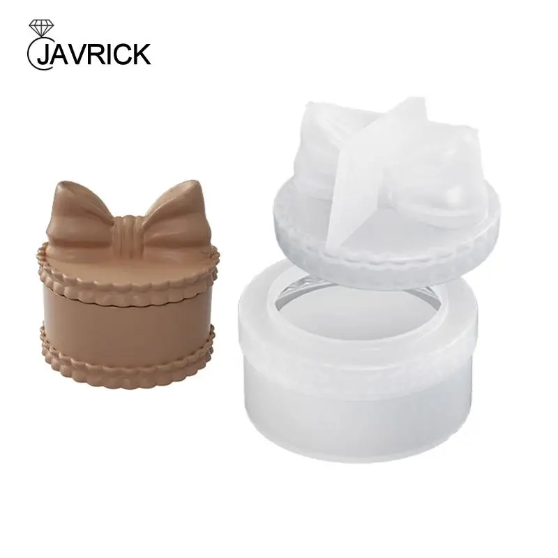 Silicone Mold Bowknot Jewelry Box Molds with Lid Cup Molds Home Decors