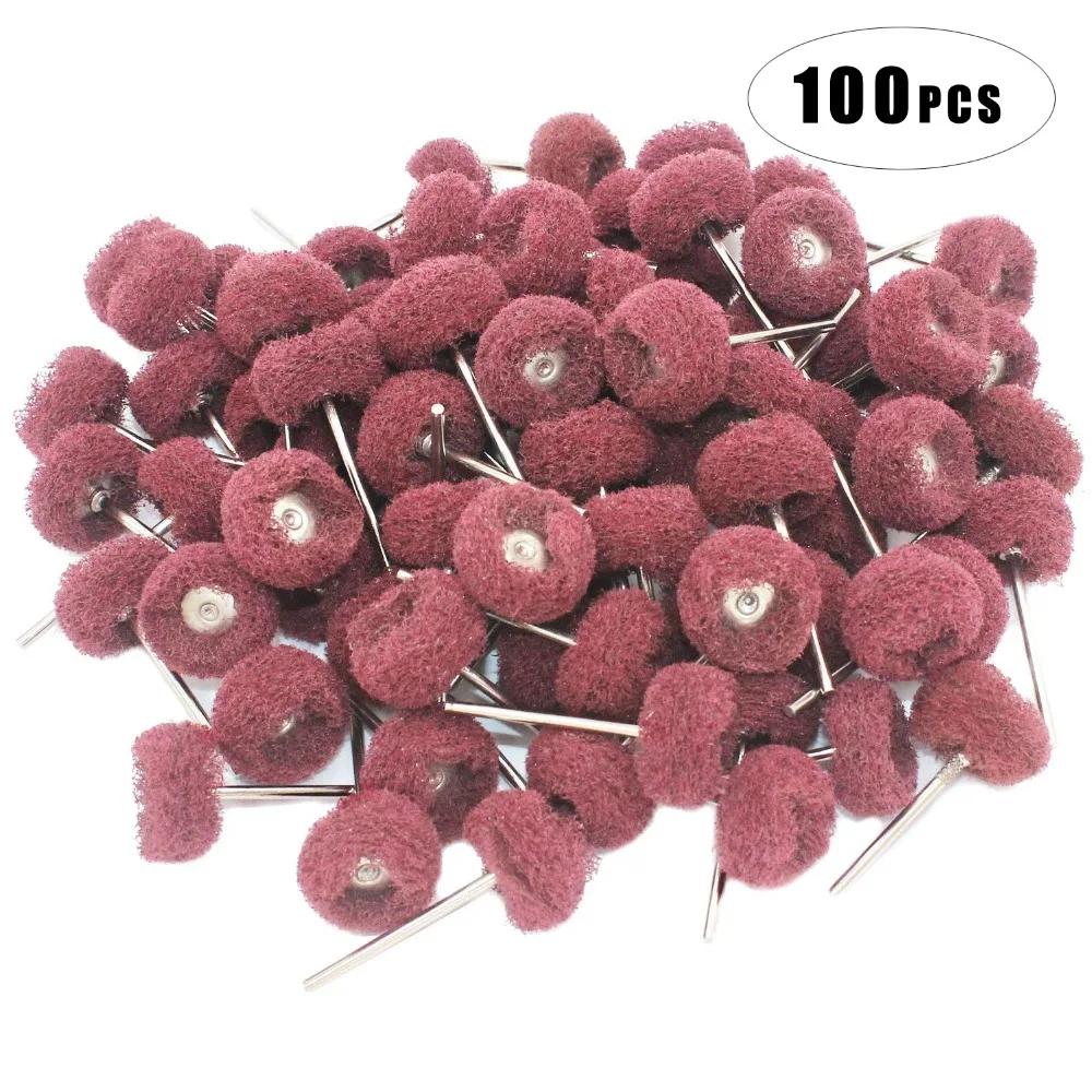 Polishing Wheel Fiber wheel Cotton wheel Wool wheel  Handle for Dremel Rotary Tools Fine Polish Jewelry Pack of 100Pcs
