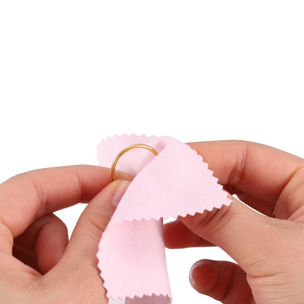10Pcs Jewelry Polishing Cloths Soft Clean Wiping Cloth Remove Stains Double-Sided Cleaning Cloth For Silver Gold Jewelry Tools