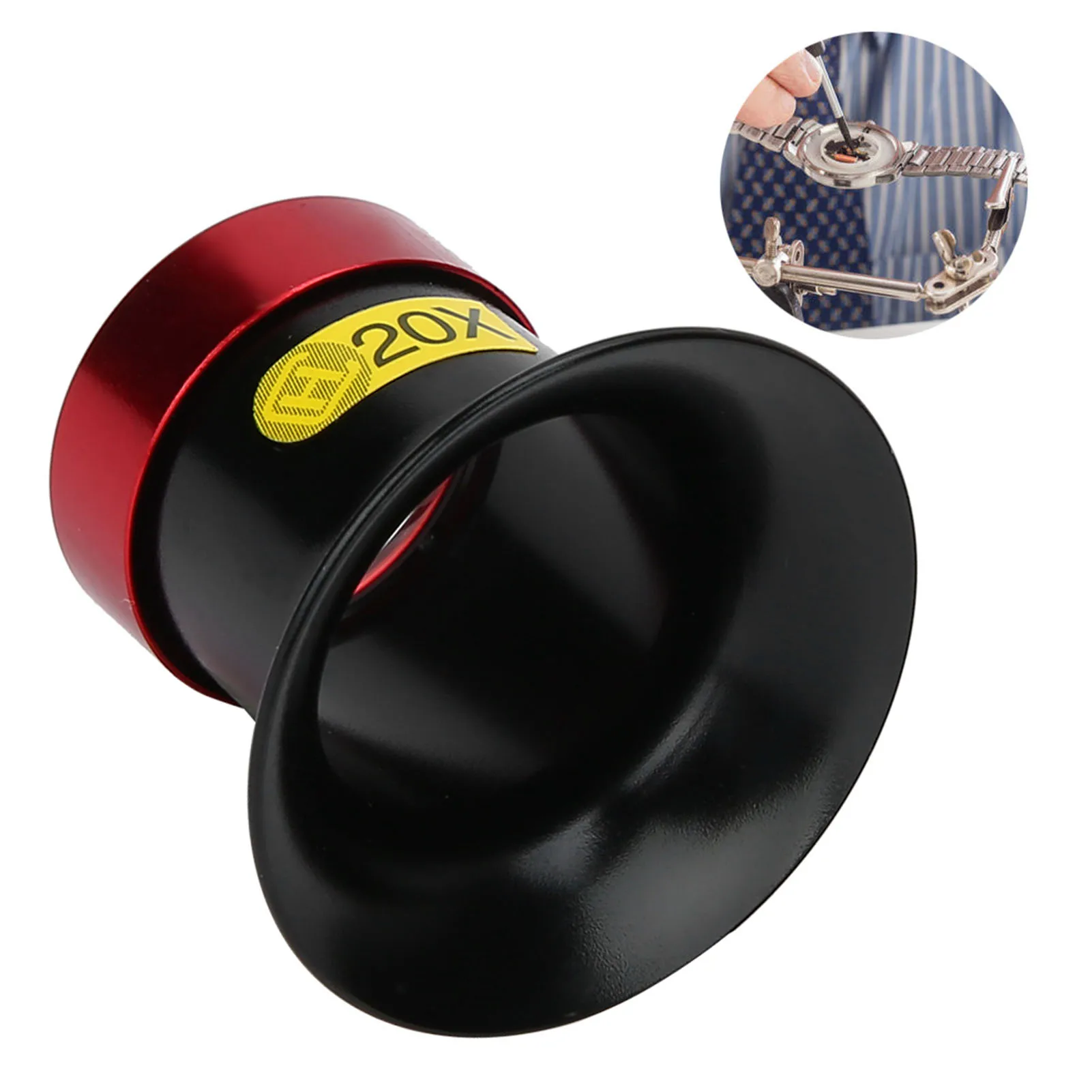20X Watch Loupe Monocular Watch Repair Magnifier Magnifying Glass Sapphire Mirror Lens Jewelry Watch Repair Tool for Watchmaker