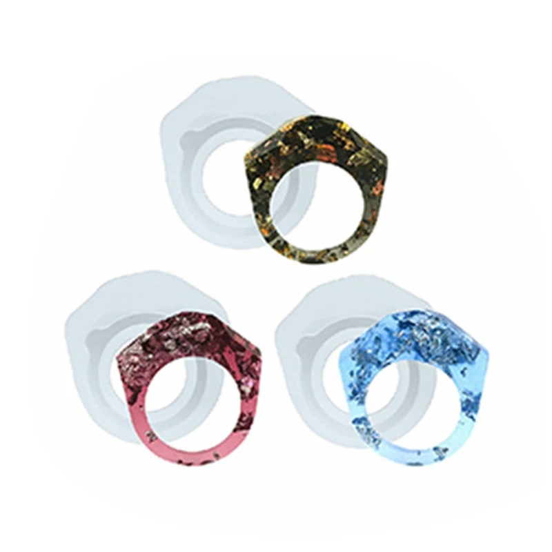 3pcs Ring Resin Molds For Jewelry Rings Silicone Casting Molds For DIY Rings Jewelry Silicone Mold Tools For Clay Epoxy Resin