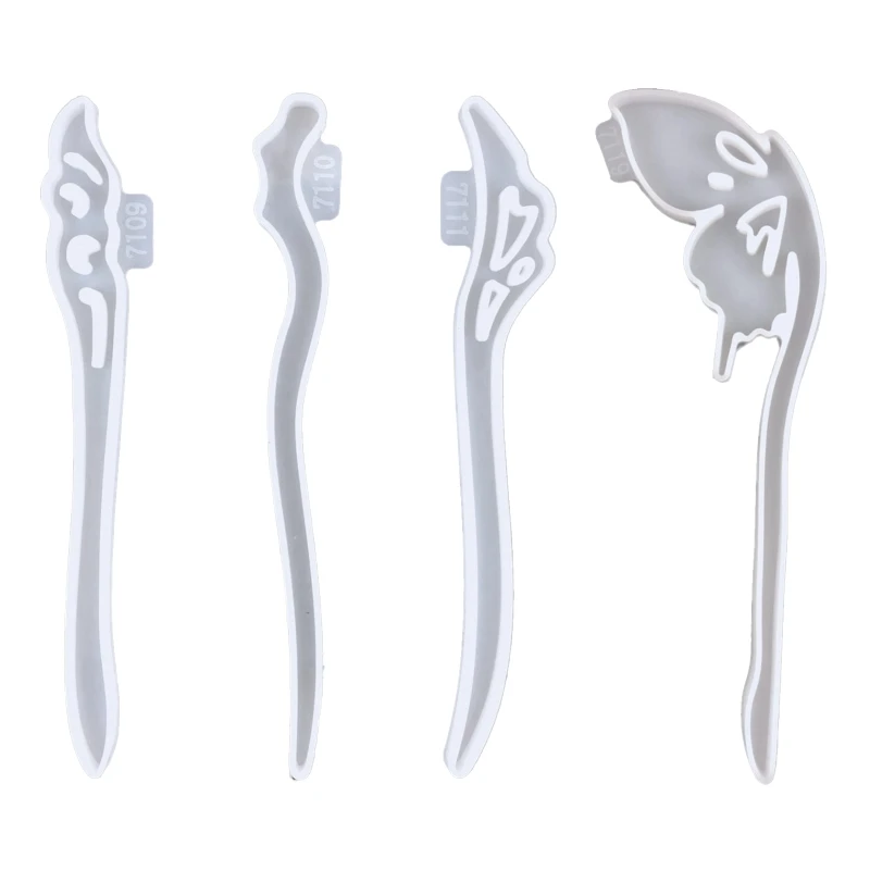 Hairpin DIY Silicone Mold Making Hair Stick Mould Jewelry Pendant DIY Crystal Epoxy Resin Mould