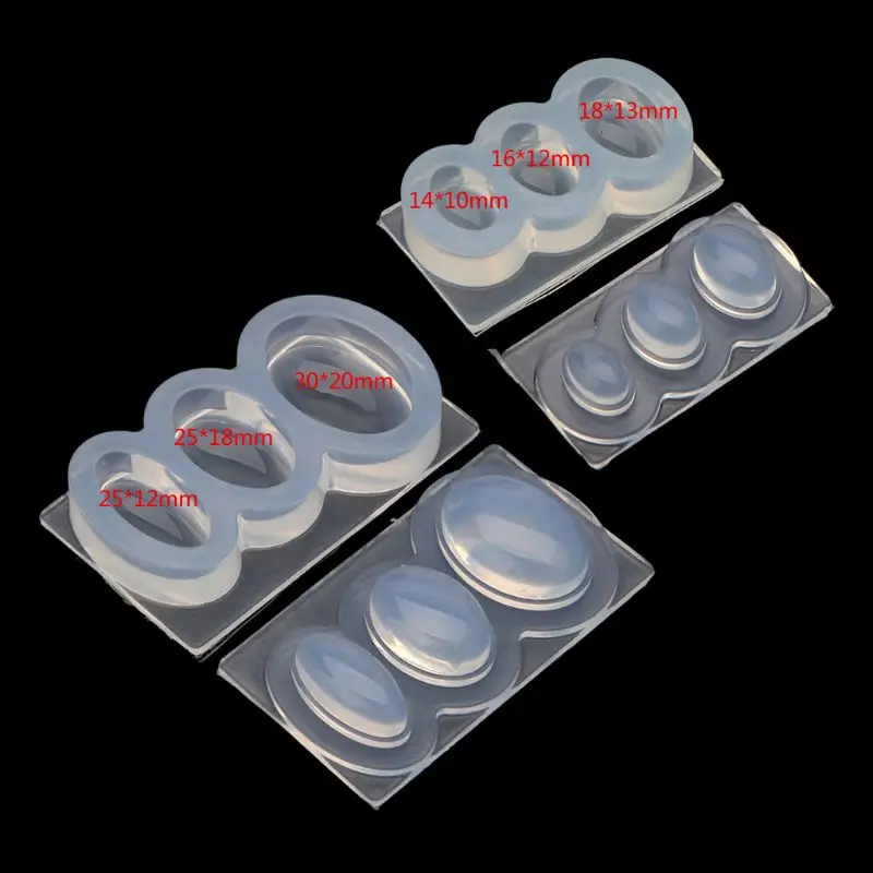 UV Resin Geometric Molds Hollow Quicksand Mold with Square Round Ellipse Mold for UV Resin Crafts DIY Jewelry Tool