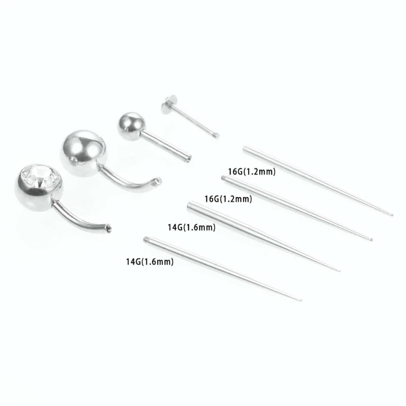 Steel Cone Insertion Pin Rod for Ear/nose/navel/nipples/lip/brow Stretcher Body Piercing Stretch Kit Assistant Tool