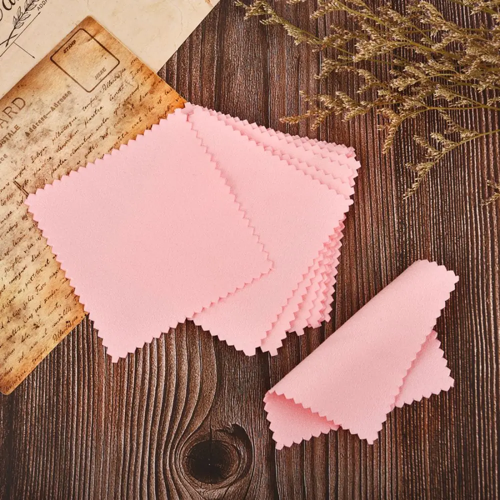 10*6.3cm/8*8cm/8*6cm 50pcs Silver Clean Polishing Cloth Soft Clean Wipe Wiping Cloth For Necklaces Rings Jewelry Clean Tool