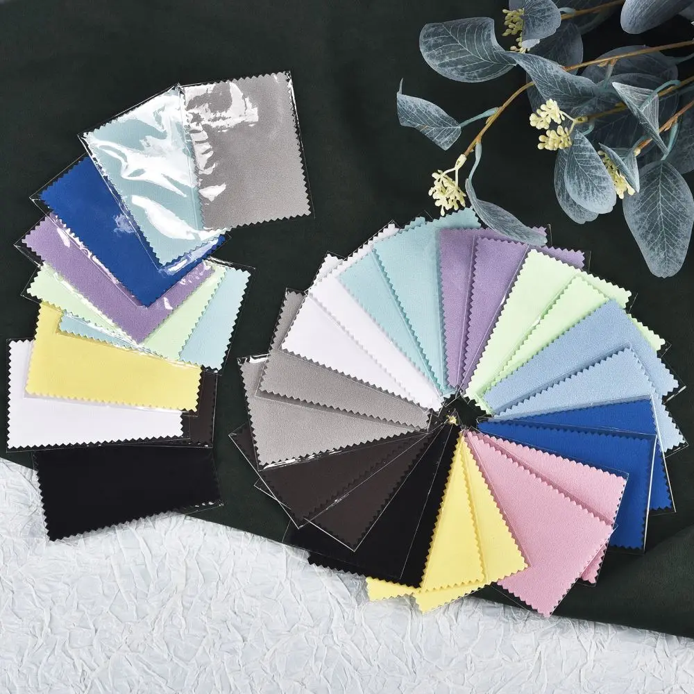 10*6.3cm/8*8cm/8*6cm 50pcs Silver Clean Polishing Cloth Soft Clean Wipe Wiping Cloth For Necklaces Rings Jewelry Clean Tool