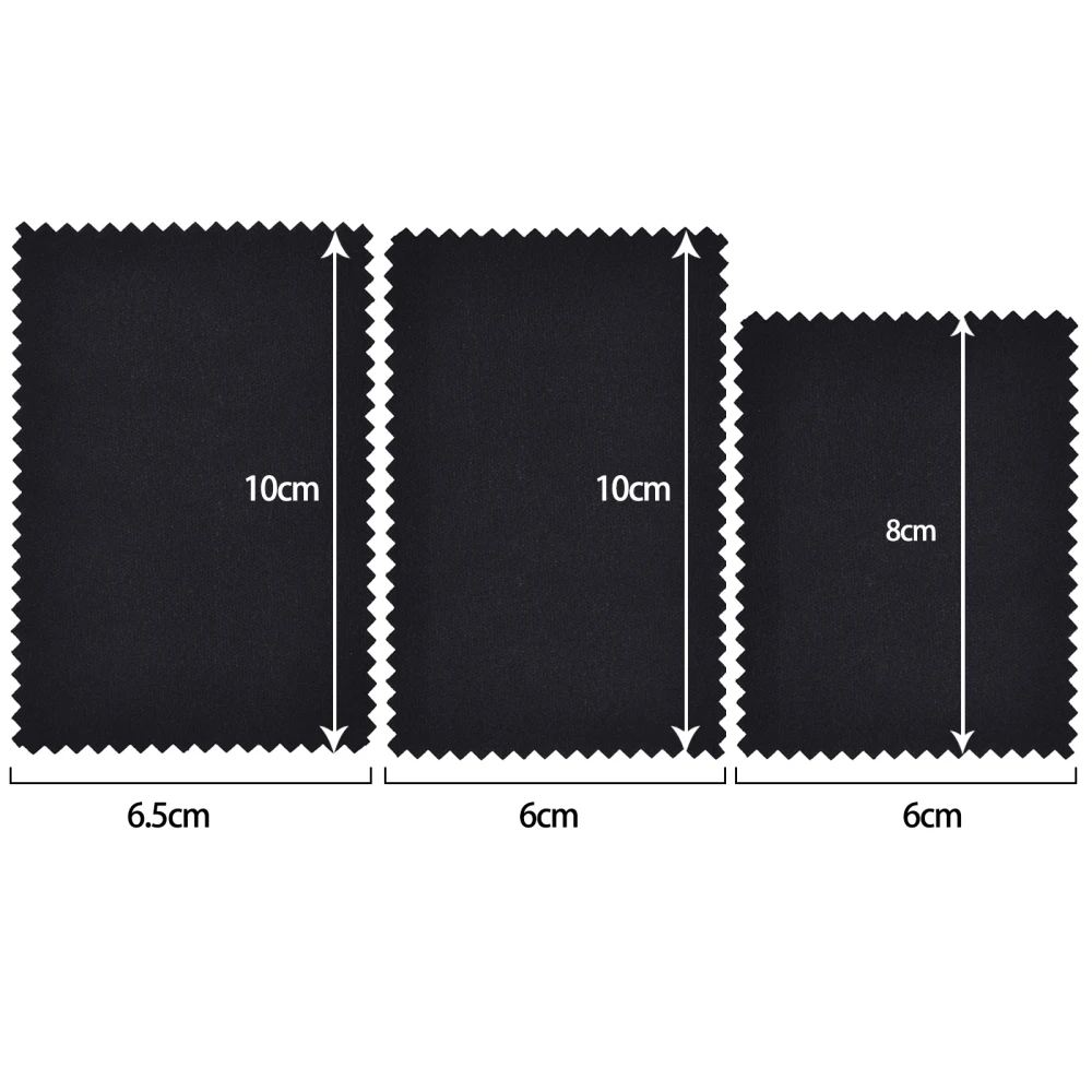 10*6.3cm/8*8cm/8*6cm 50pcs Silver Clean Polishing Cloth Soft Clean Wipe Wiping Cloth For Necklaces Rings Jewelry Clean Tool