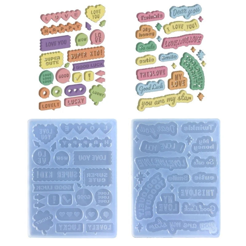 Chinese Character Japanese Alphabet Silicone Mold Love Heart English Letter Resin Quicksand Shaker Mold Jewelry Pendant Making