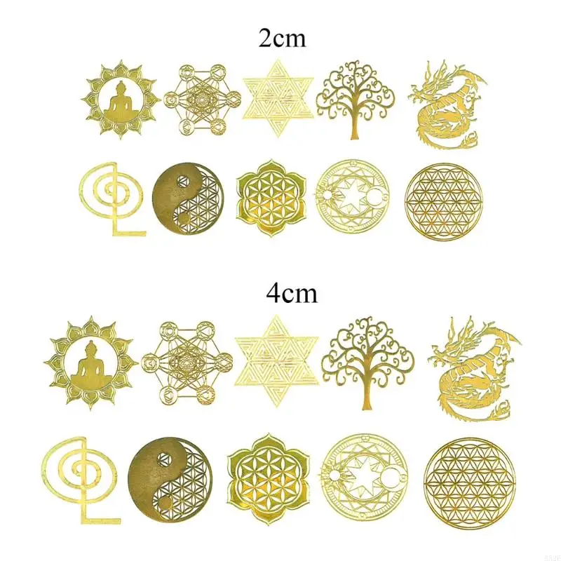 A52E Copper Orgonite Sticker Copper Sticker Simulation Resin Decorative Sticker DIY Pyramid Epoxy Resin Crafts for DIY Crafts