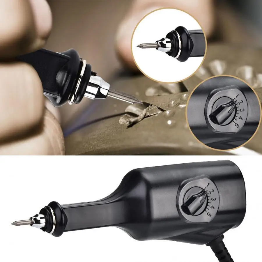 Handheld Electric Engraving Pen 220V 40W Adjustable Speed Carving Pen Craft for Wood, Metal, Stone, Jade