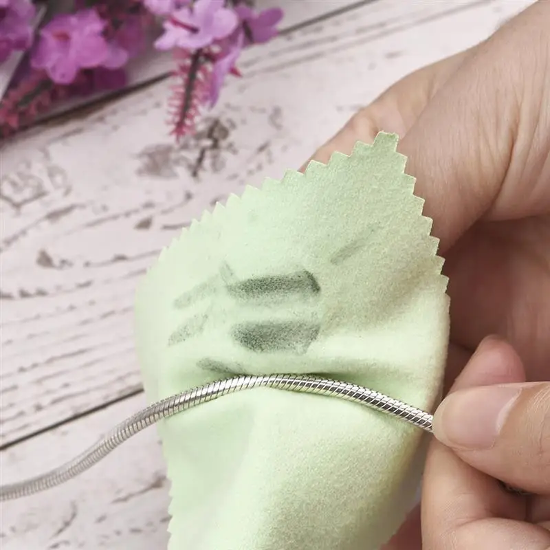 10pcs 50pcs 8x8cm Sterling Silver Color Cleaning Cloth Polishing Cloth Soft Clean Wipe Wiping Cloth Of Silver Gold Jewelry Tools