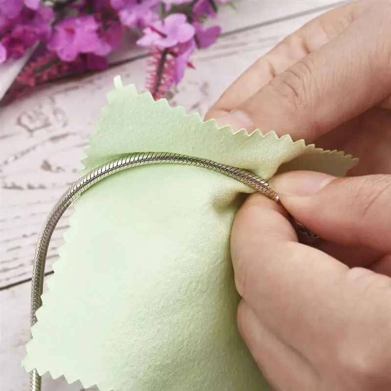 10pcs 50pcs 8x8cm Sterling Silver Color Cleaning Cloth Polishing Cloth Soft Clean Wipe Wiping Cloth Of Silver Gold Jewelry Tools