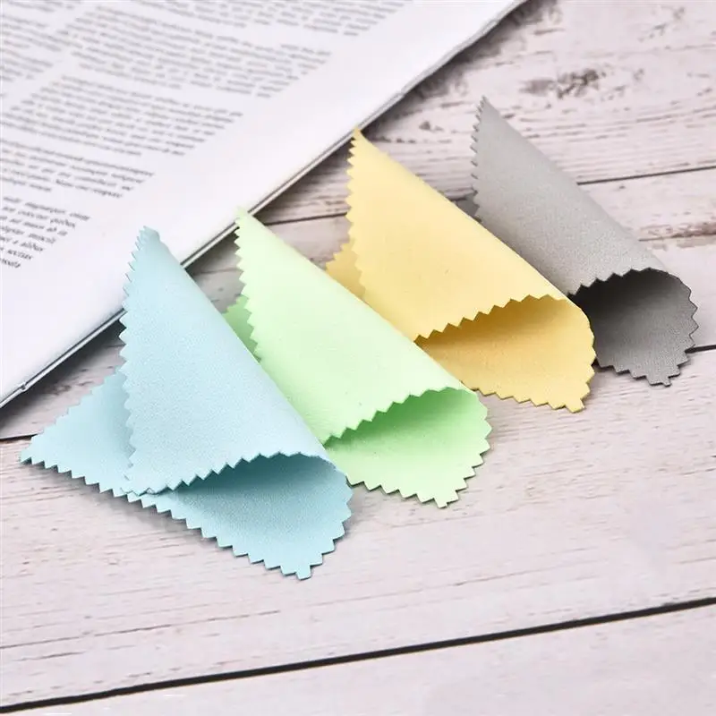 10pcs 50pcs 8x8cm Sterling Silver Color Cleaning Cloth Polishing Cloth Soft Clean Wipe Wiping Cloth Of Silver Gold Jewelry Tools