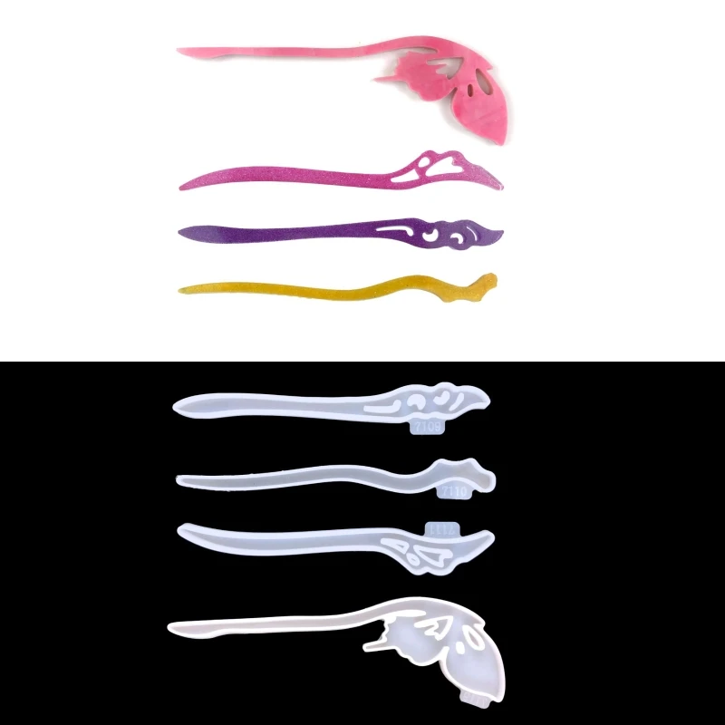 Barrette Hair Clip Silicone Epoxy Resin Mold Hair Pin Jewelry Casting Mold Tools for Classical Jewelry Making Women Gift