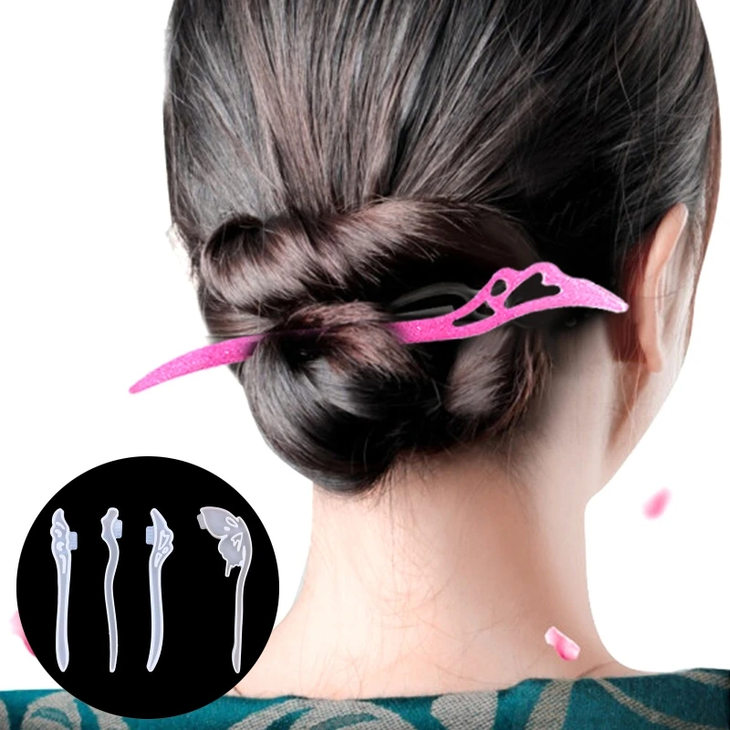 Barrette Hair Clip Silicone Epoxy Resin Mold Hair Pin Jewelry Casting Mold Tools for Classical Jewelry Making Women Gift