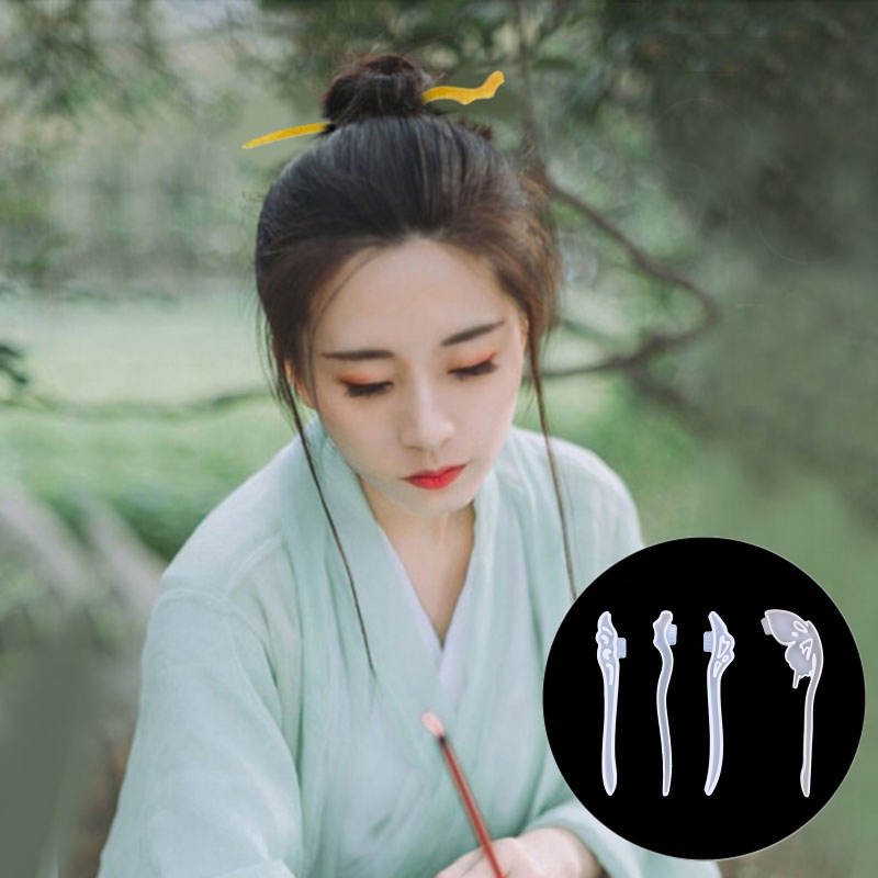 Barrette Hair Clip Silicone Epoxy Resin Mold Hair Pin Jewelry Casting Mold Tools for Classical Jewelry Making Women Gift