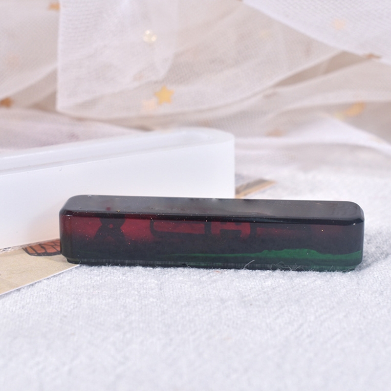 DIY Crafts Long Strip Necklace Epoxy Resin Mold Pendants Keychain Silicone Mould Handicrafts Mold Wholesale