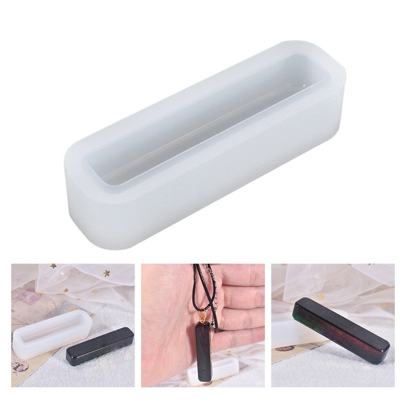 DIY Crafts Long Strip Necklace Epoxy Resin Mold Pendants Keychain Silicone Mould Handicrafts Mold Wholesale