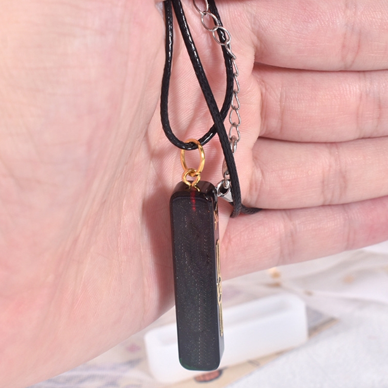 DIY Crafts Long Strip Necklace Epoxy Resin Mold Pendants Keychain Silicone Mould Handicrafts Mold Wholesale