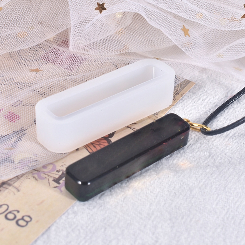 DIY Crafts Long Strip Necklace Epoxy Resin Mold Pendants Keychain Silicone Mould Handicrafts Mold Wholesale