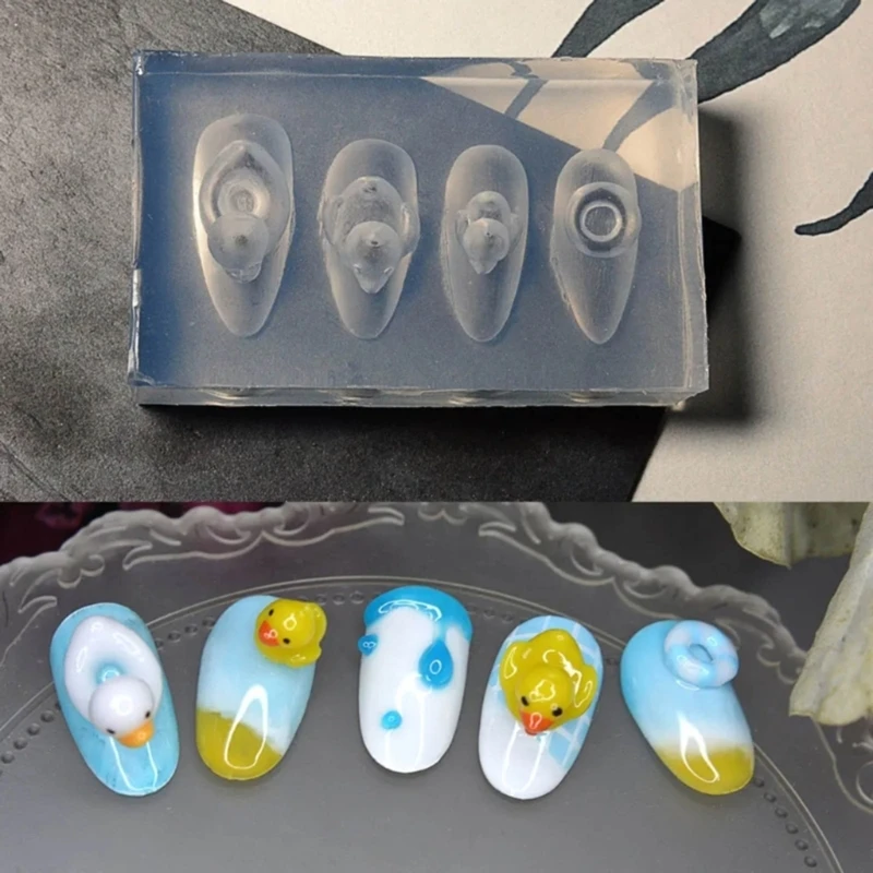 NEW Silicone Nail Art Handcrafts Moulds DIY Nail Tools Dragon/Snake Nail Carving Molds Silicone Material for Nail Decoration