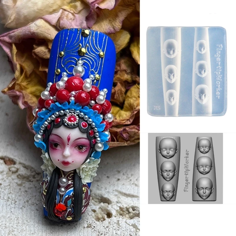 NEW Silicone Nail Art Handcrafts Moulds DIY Nail Tools Dragon/Snake Nail Carving Molds Silicone Material for Nail Decoration