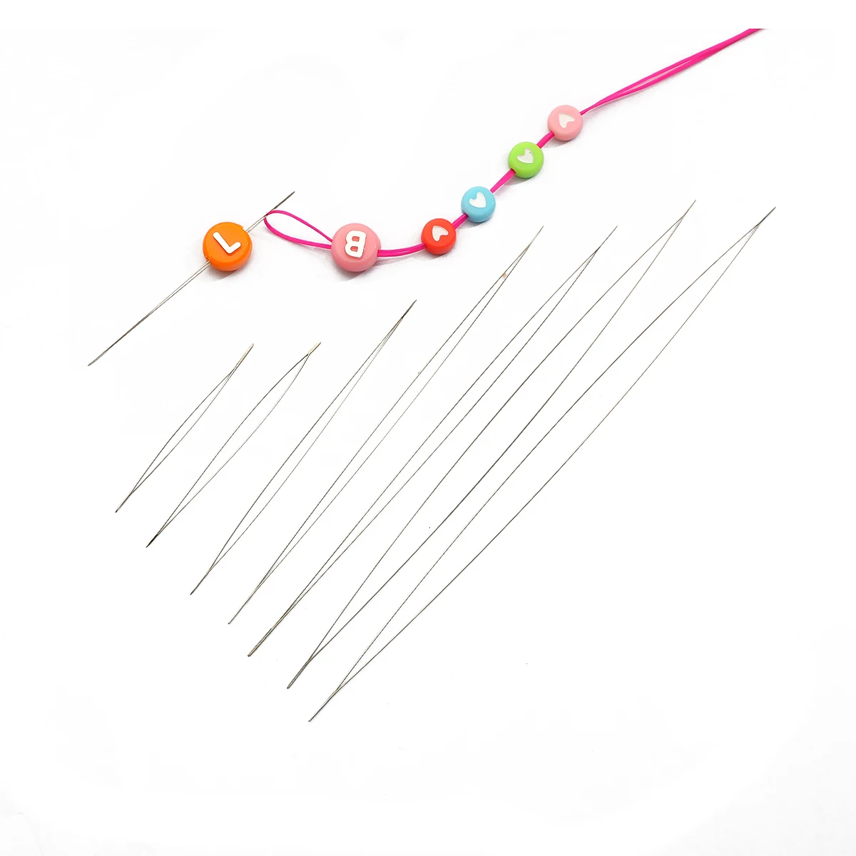 Manganese Steel Open Beading Needles for Handmade Jewelry Making Bead Stringing Accessories