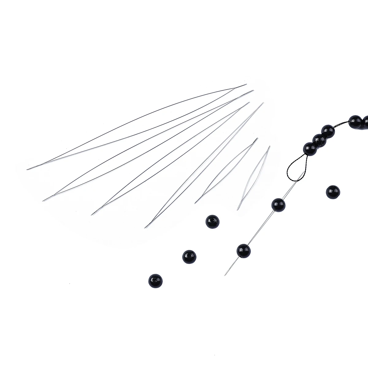 Manganese Steel Open Beading Needles for Handmade Jewelry Making Bead Stringing Accessories