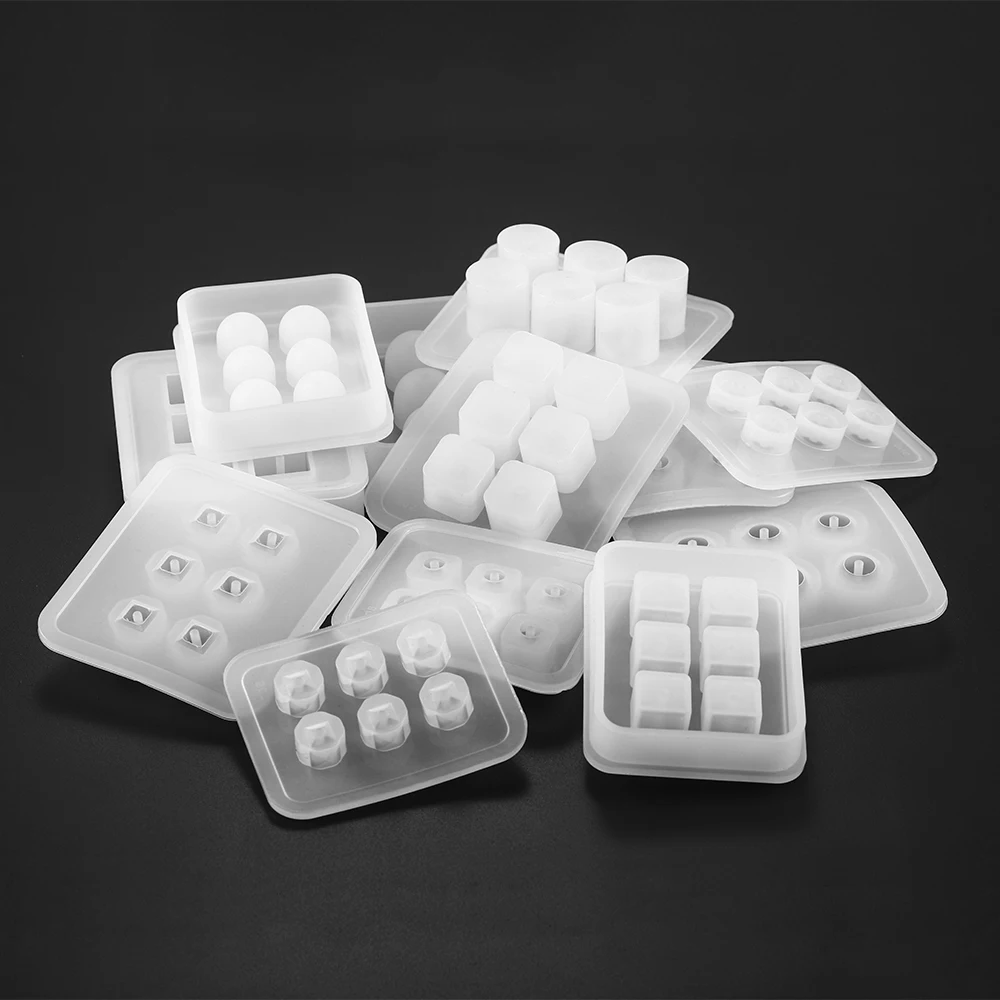 Earrings Pendants Silicone Molds UV Epoxy Resin Mold Cube Ball Beads Casting Mould for DIY Jewelry Making Necklace Bracelet Tool