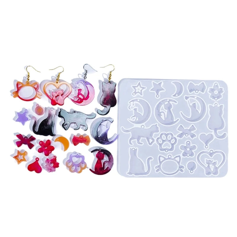 Animal Series Silicone Mold DIY Crystal Earring Pendant Mould Rabbit Keychain Molds Epoxy Resin Jewelry Making Mould