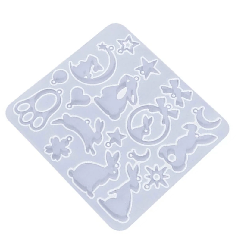 Animal Series Silicone Mold DIY Crystal Earring Pendant Mould Rabbit Keychain Molds Epoxy Resin Jewelry Making Mould
