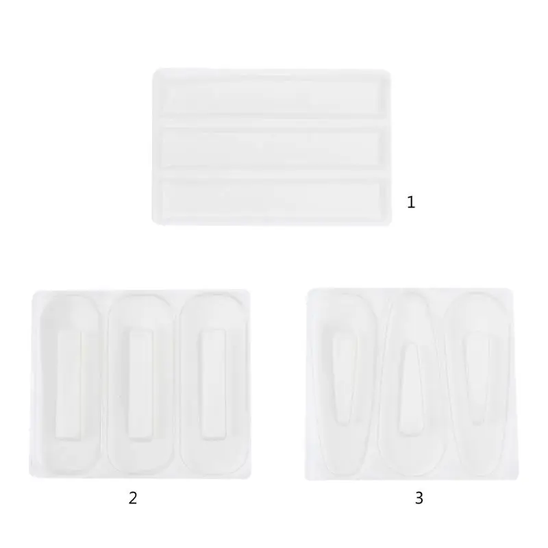 DIY Crafts Resin Silicone Epoxy Mold Hair Clip Barrette Mould Epoxy Resin Jewelry Casting