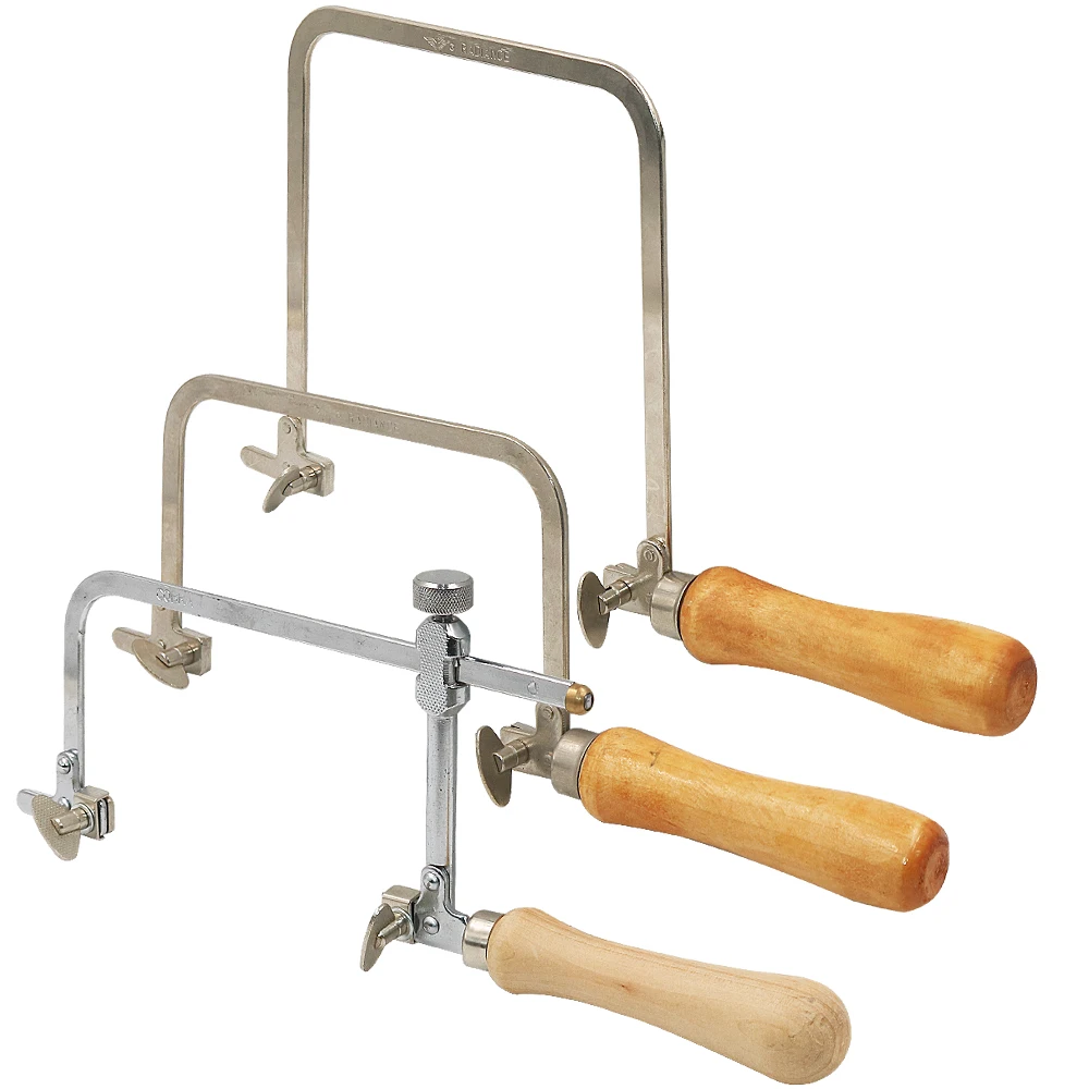 NIUPIKA Professional Saw Bow Wooden Handle with 12Pcs saw blade Jewelry Saw Frame Hand Tools Jeweler'S Saw Frame