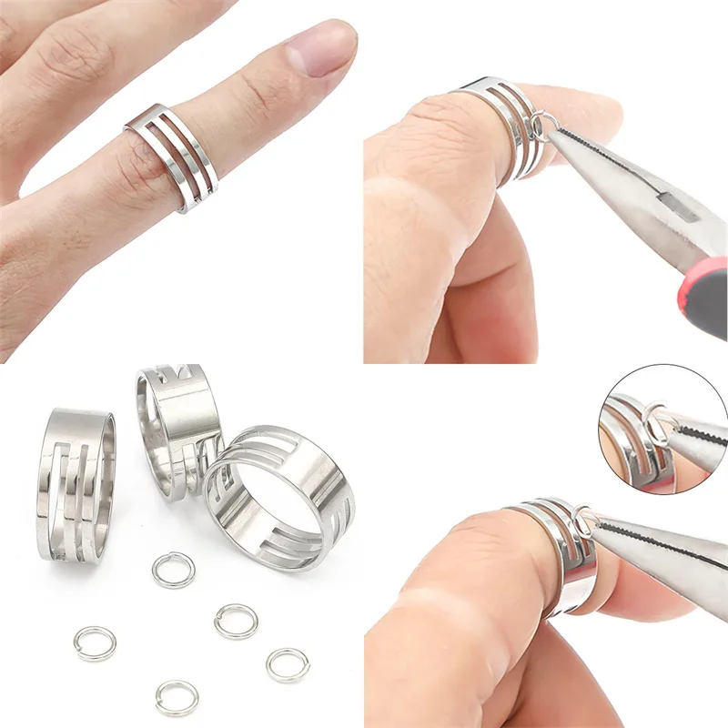 17/18/19mm Stainless Steel Jump Rings Opening Tools Finger Ring Opener For DIY Jewelry Making Materials Supplies Accessories