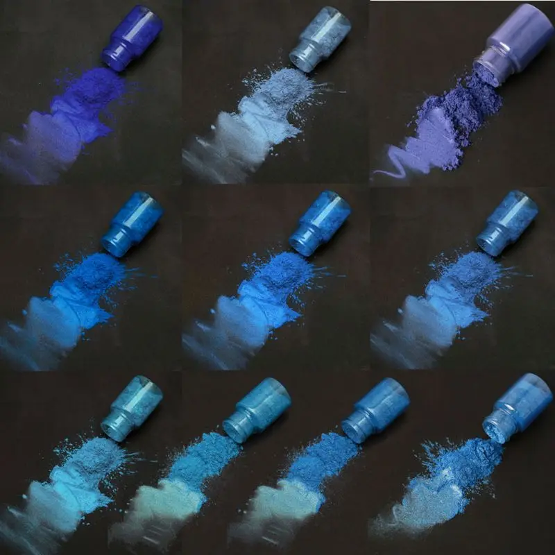 10 Colors Sea Blue Mica Powder Pearl Pigment Epoxy Resin Colorant Cosmetic Grade