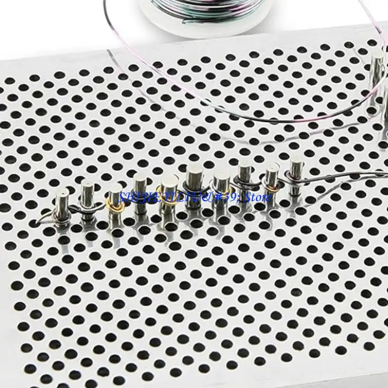 JU64 Aluminum Wire Jig Complete Jewelry Making Tool Set Practical Wire Looping Wire Bending Board for DIY Jewelry