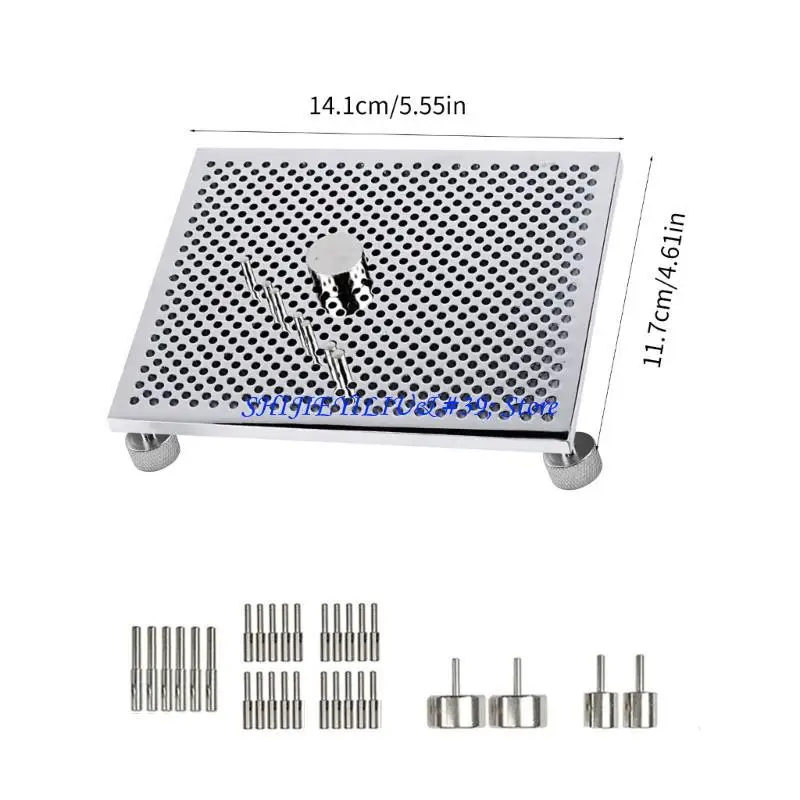 JU64 Aluminum Wire Jig Complete Jewelry Making Tool Set Practical Wire Looping Wire Bending Board for DIY Jewelry