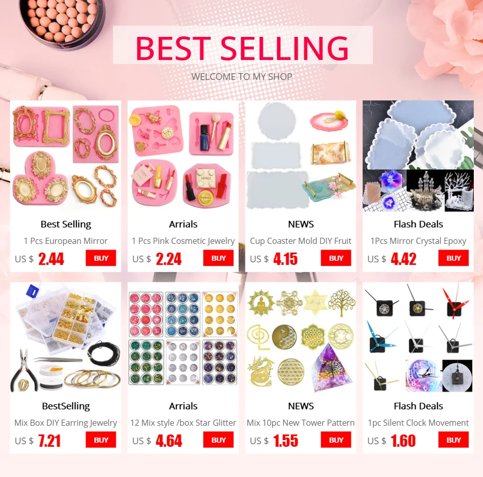 Mix Style Pendant Fashion Scrapbooking Silicone Mould DIY Resin Decorative Craft Jewelry Making Mold Epoxy Resin Molds