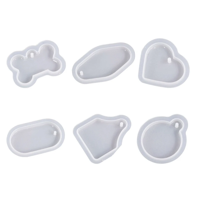 Round Oval Heart Listing Silicone Mold Handmade Necklace Mold Suitable for Craf