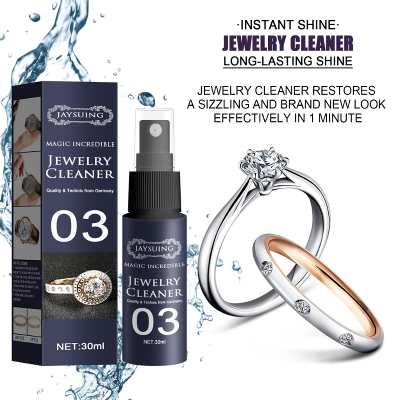 30ml Concentrate Jewelry Cleaner Anti-Tarnish Quick Professional Jewellery Cleaning for Watch Diamonds Silver Gold Jewelry Tools