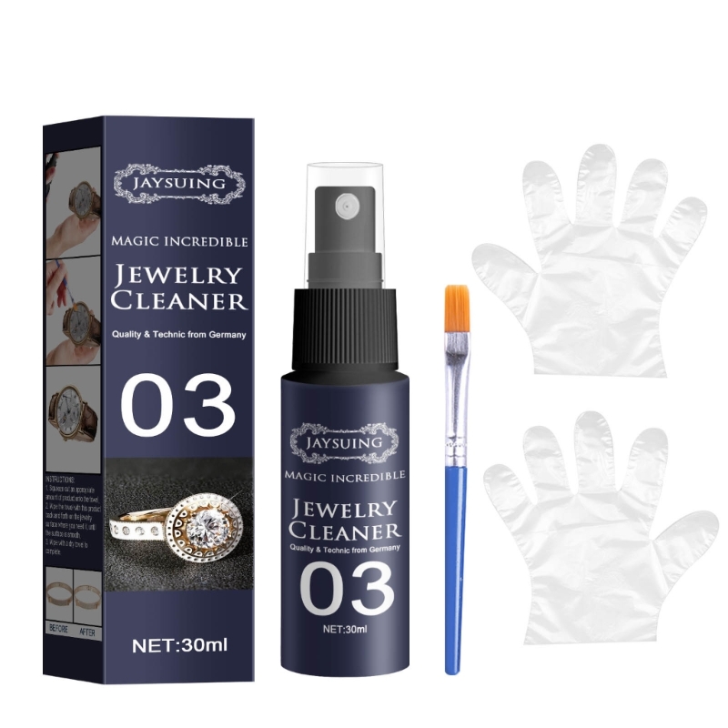 30ml Concentrate Jewelry Cleaner Anti-Tarnish Quick Professional Jewellery Cleaning for Watch Diamonds Silver Gold Jewelry Tools