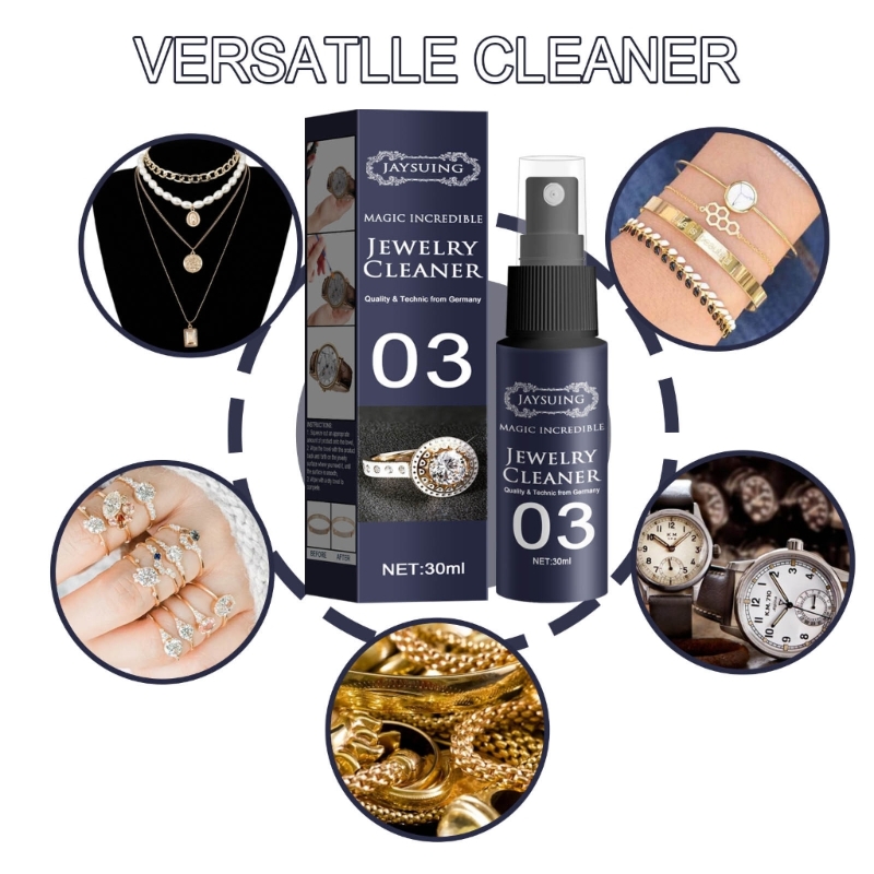 30ml Concentrate Jewelry Cleaner Anti-Tarnish Quick Professional Jewellery Cleaning for Watch Diamonds Silver Gold Jewelry Tools