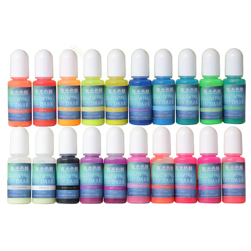 24 color Epoxy UV Resin Coloring Dye Pigment Glowing in dark AB Crystal Drop Glue hand-made DIY material pigment for jewelry ma